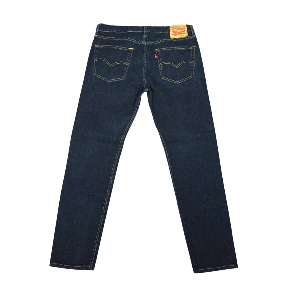 Levi's 502 Taper Jeans Mens 36x34 Dark Indigo Blue Excellent Regular Fit
